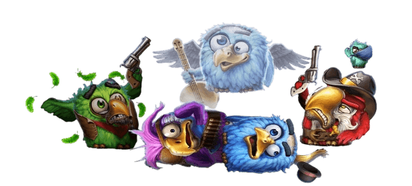 Duell mellan fåglar